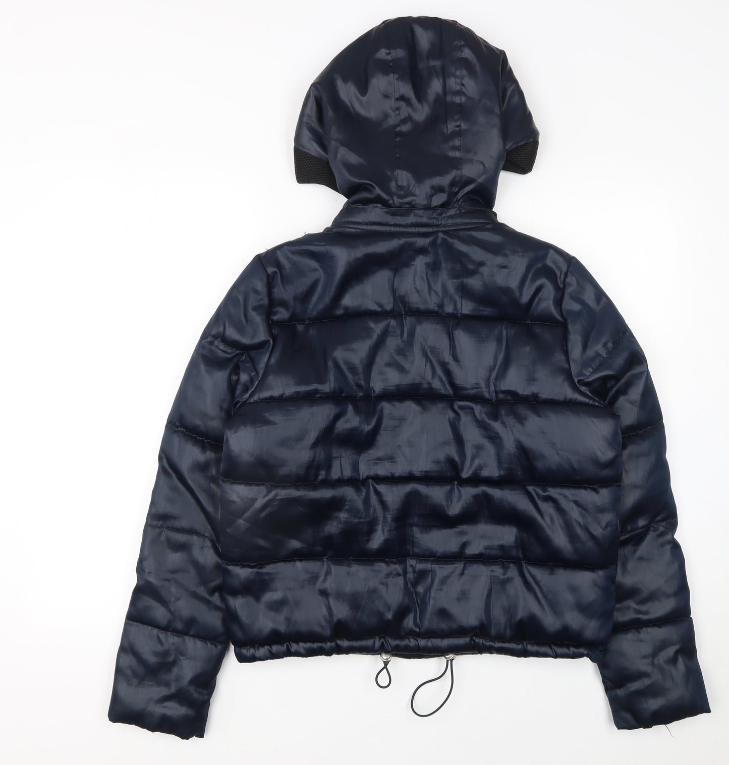 Next Women's Blue Hooded Puffer Jacket Size 8 Regular Fit