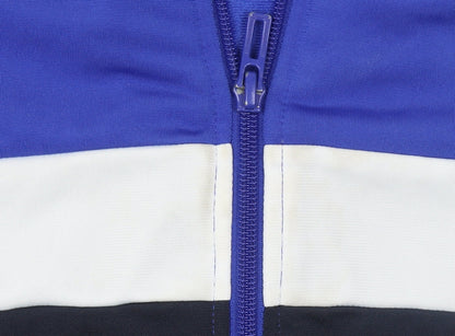 Additional view of Adidas boys’ blue track jacket 10 years full zip colourblock activewear