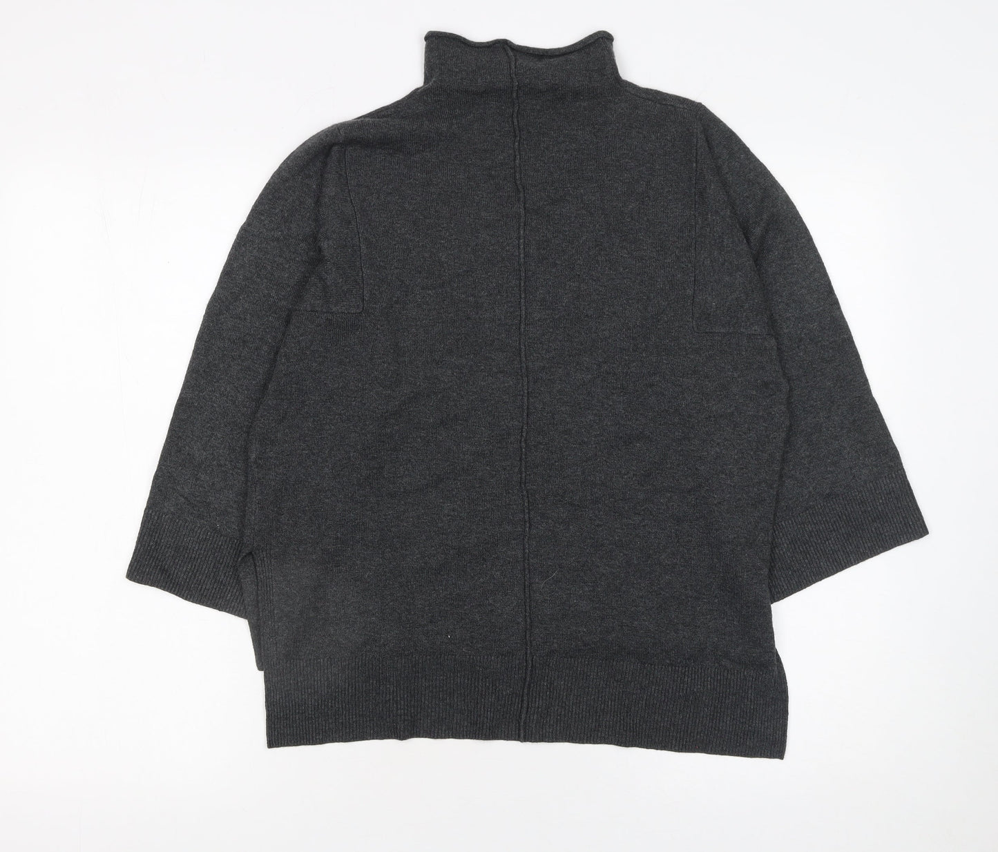 French Connection Women’s Grey XS Mock Neck Zip Knit Jumper
