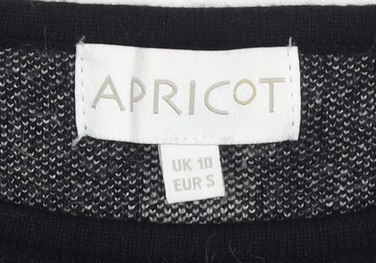 Apricot Women’s Black Check Fit & Flare Knit Dress Size 10