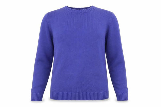 EWM Women’s Purple Cotton Crew Neck Jumper Size S 10-12