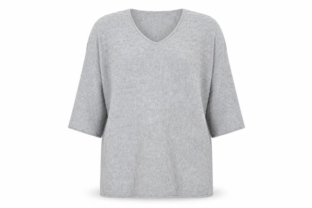 Studio 8 by Phase Eight Women's Grey V-Neck Knit Jumper Size 18
