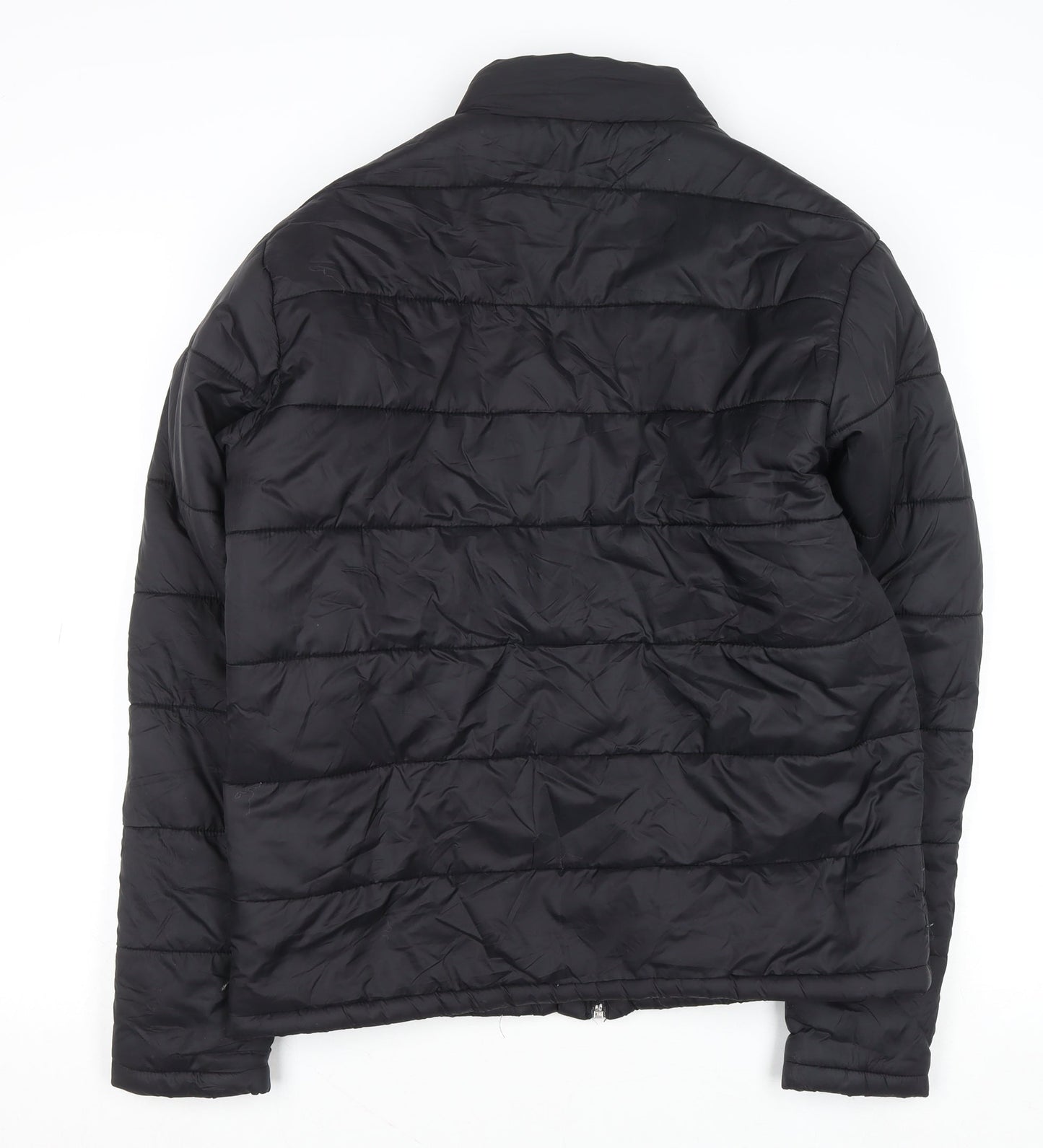 Zudio Women's Black M Puffer Jacket Lightweight Nylon Outerwear