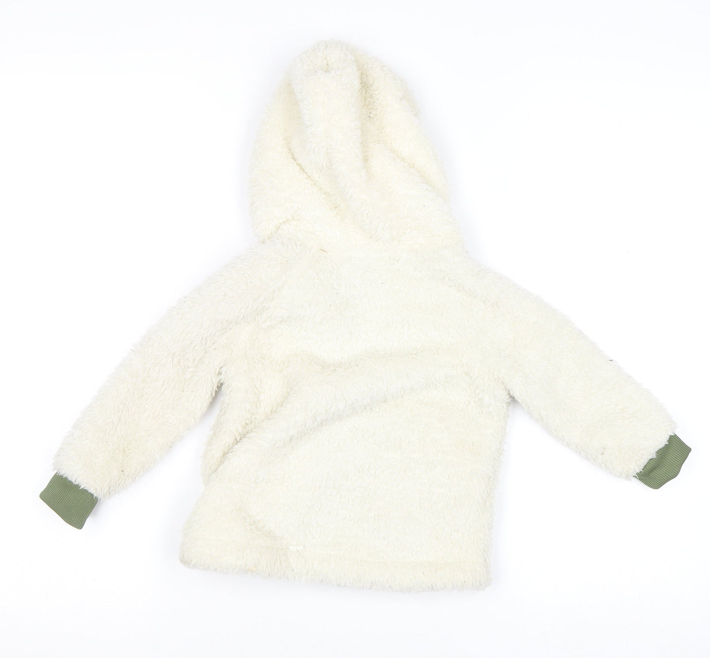 7 For All Mankind Unisex Toddler Ivory Hooded Fleece Jacket 24 Months