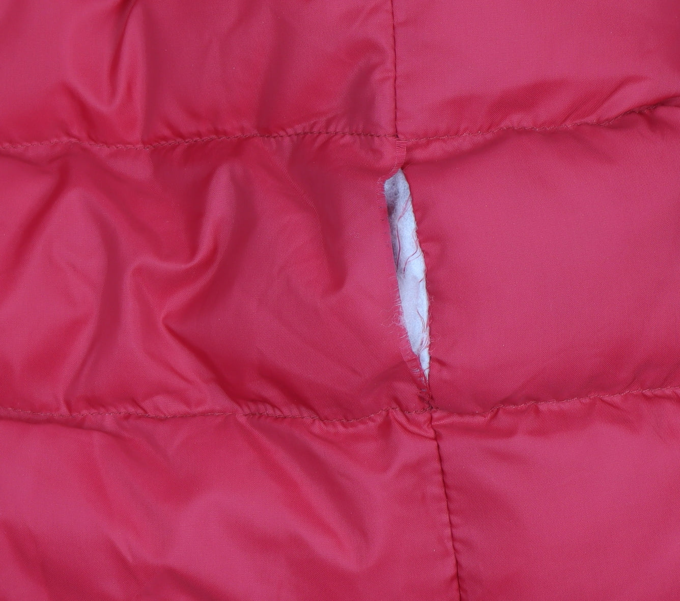 Brave Soul Womens Red Faux Fur Hooded Puffer Jacket Size 8