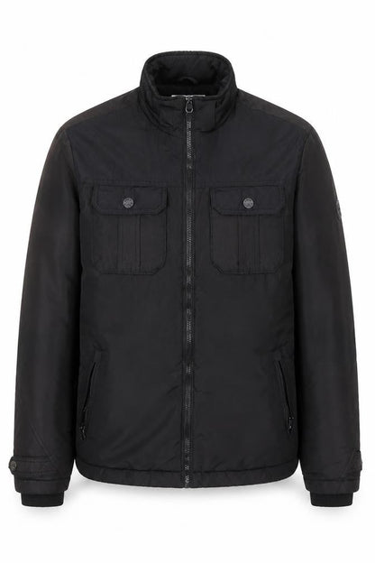 Jack & Jones Core Men's Black L Bomber Jacket Polyester Lined Zip-Up