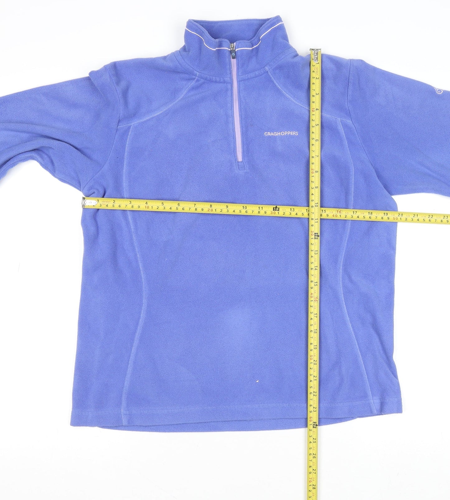 Craghoppers Women’s Blue Fleece 1/4 Zip Pullover Sweatshirt UK 12
