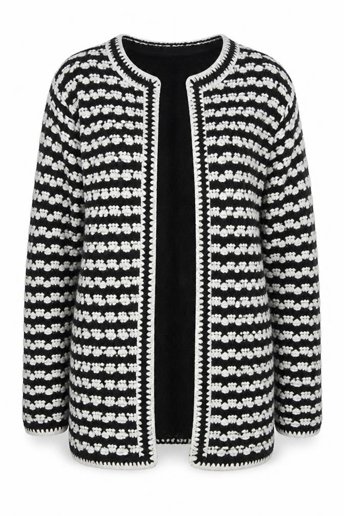Marks & Spencer Women’s Black White Knit Cardigan Size 14