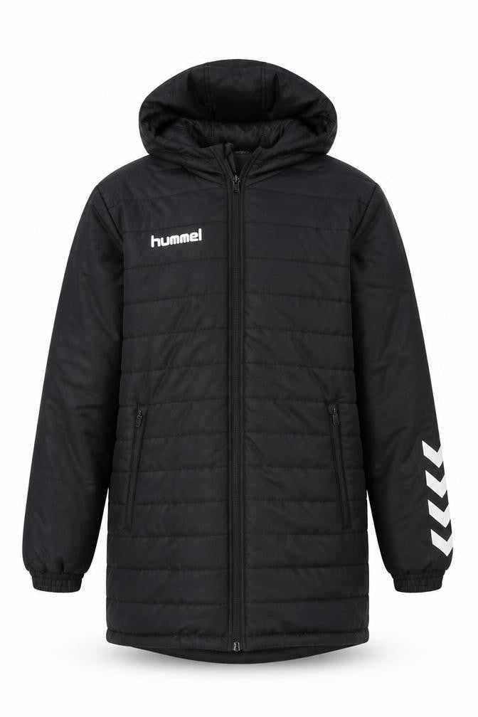 Hummel Men's Black M Puffer Jacket Hooded Water Resistant