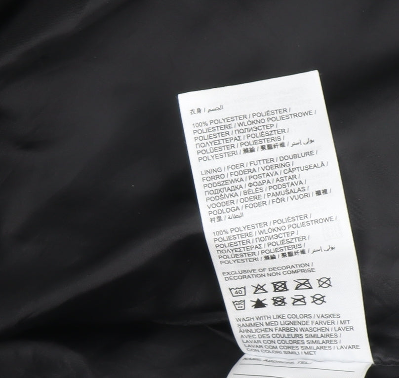 Hummel Men's Black M Puffer Jacket Hooded Water Resistant