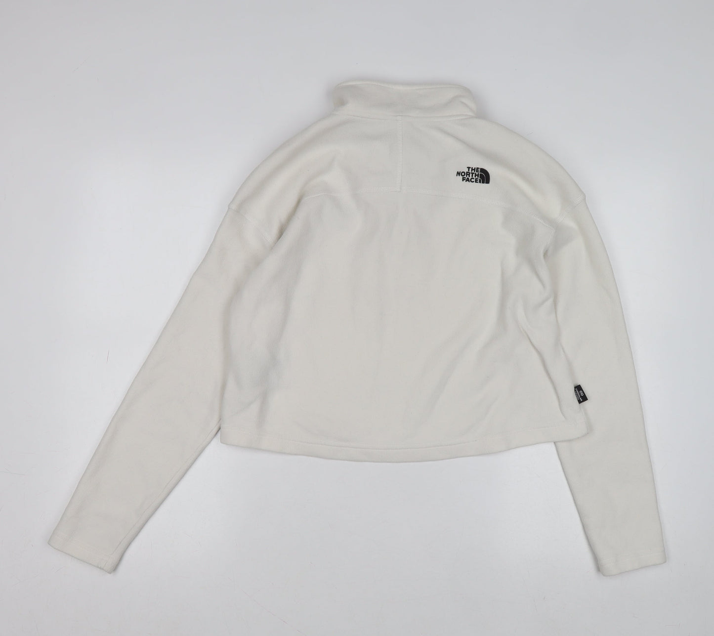 The North Face Womens White Fleece 1/4 Zip Pullover Sweatshirt L