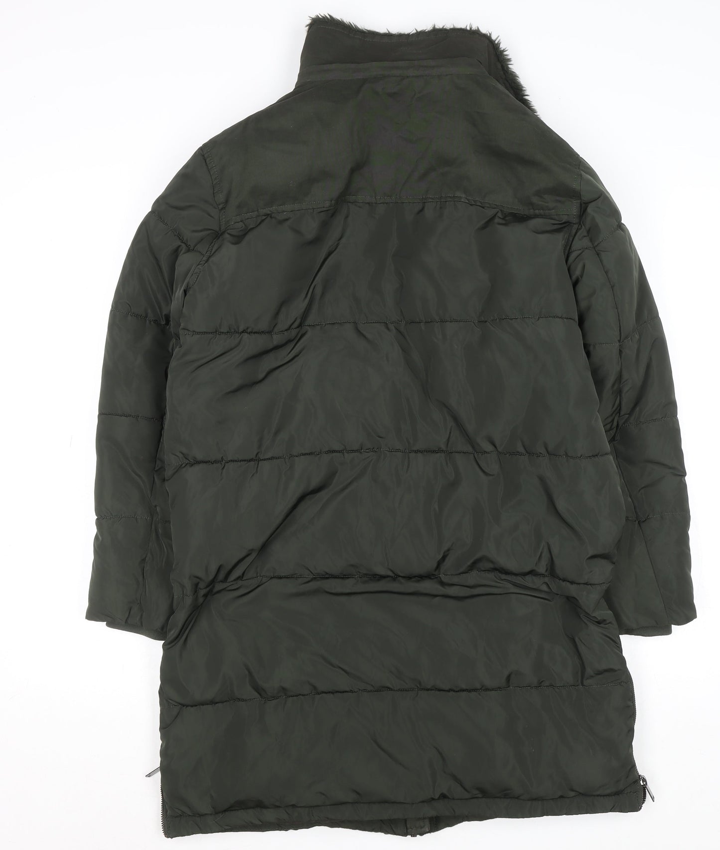 Mint Velvet Women's Green Size 8 Long Puffer Coat