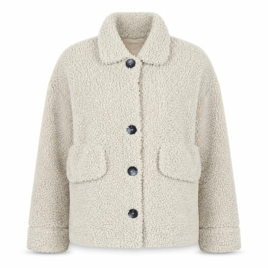 Boohoo Womens Beige Faux Fur Lined Short Jacket Size 8