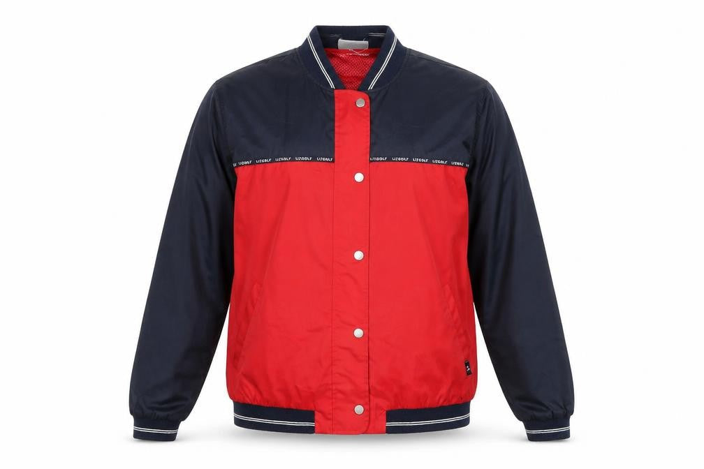 Liz Claiborne Men’s Red Blue Varsity Cotton Jacket Size M