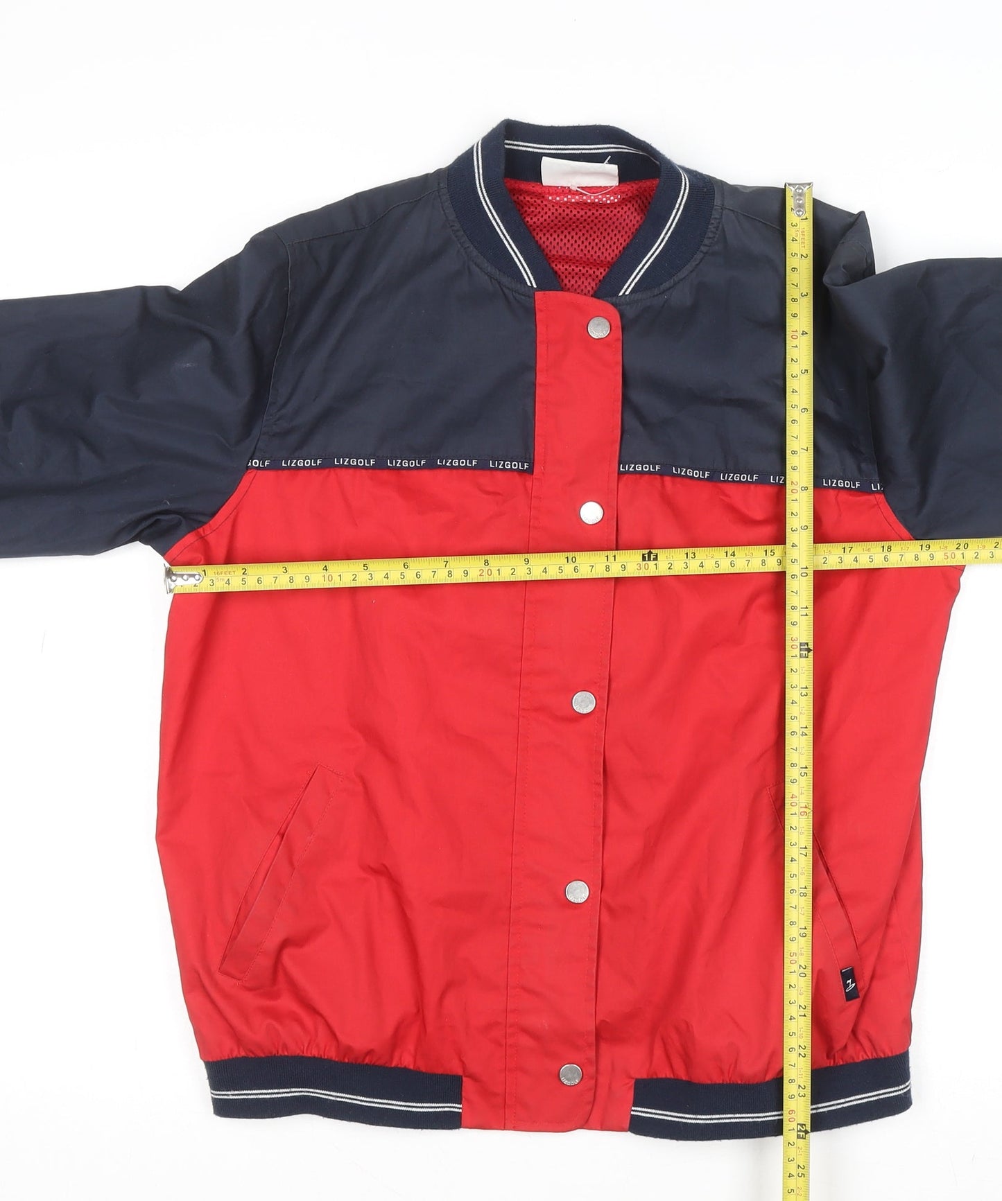 Liz Claiborne Men’s Red Blue Varsity Cotton Jacket Size M