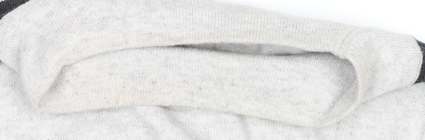 Mint Velvet Unisex Grey L High Neck Zip Detail Knit Jumper