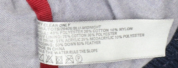 Fat Face Women Blue Size 12 Hooded Puffer Gilet Waistcoat