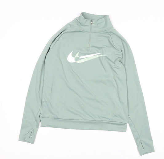Nike Women's Green Dri-FIT 1/4 Zip Track Jacket XS