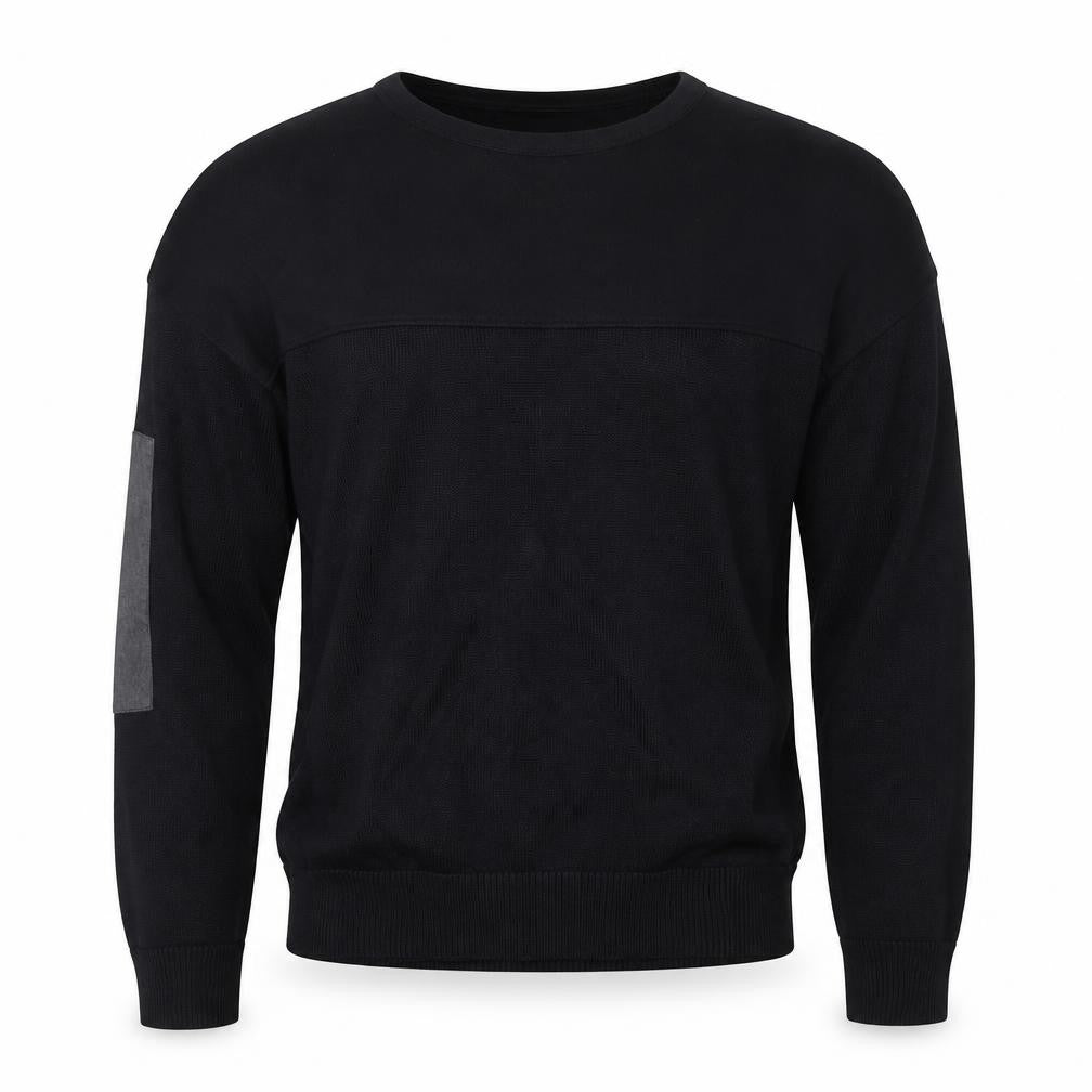 French Connection Men's Black Cotton Crew Neck Jumper Small