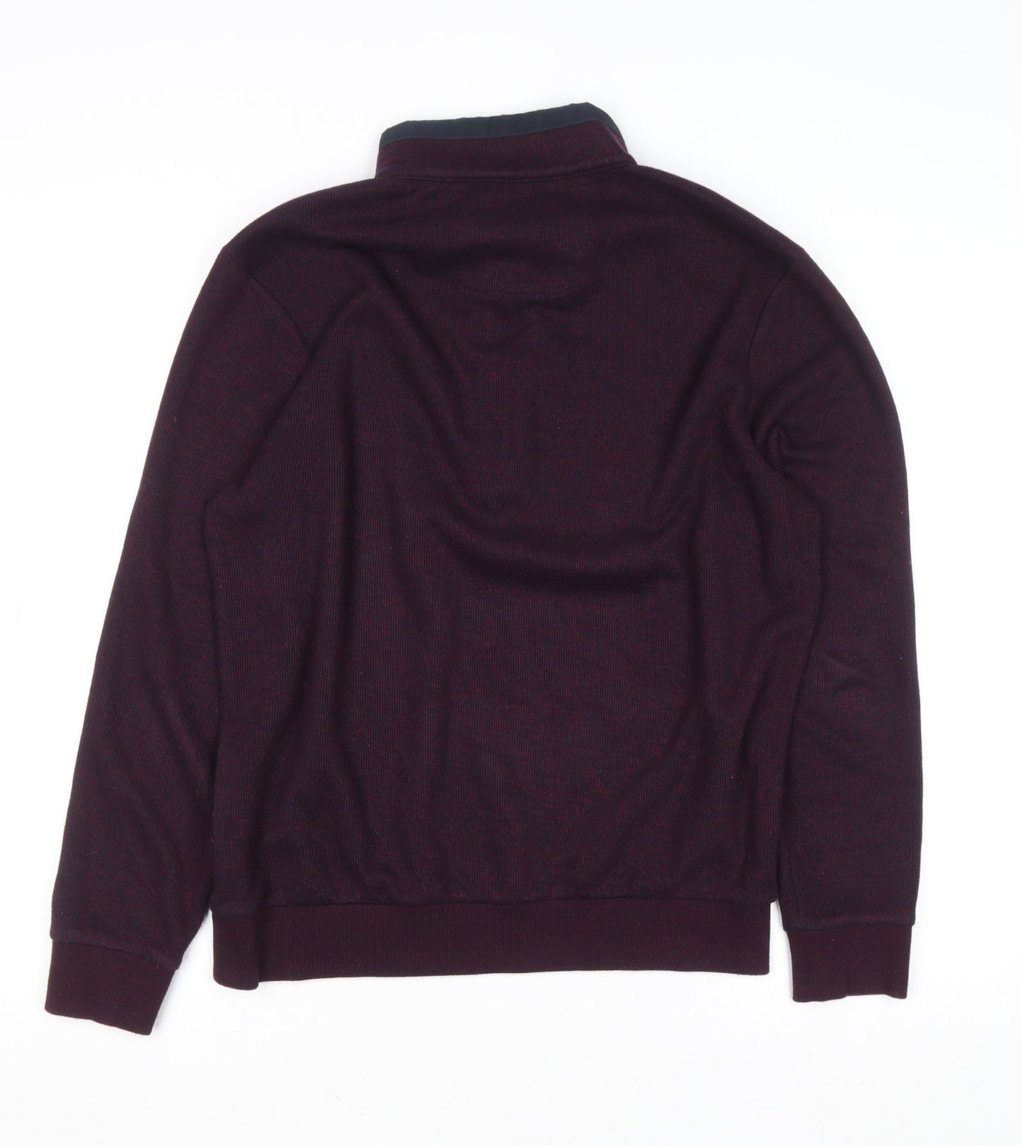 DG’s Drifter Men Burgundy 1/2 Zip High Neck Knit Jumper M Regular Fit