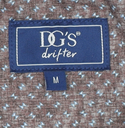 DG’s Drifter Men Burgundy 1/2 Zip High Neck Knit Jumper M Regular Fit