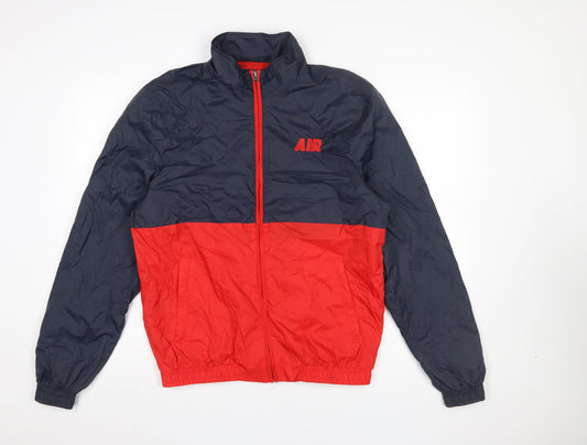 Broken Standard Men’s Red & Blue Windbreaker Jacket L Lightweight Nylon