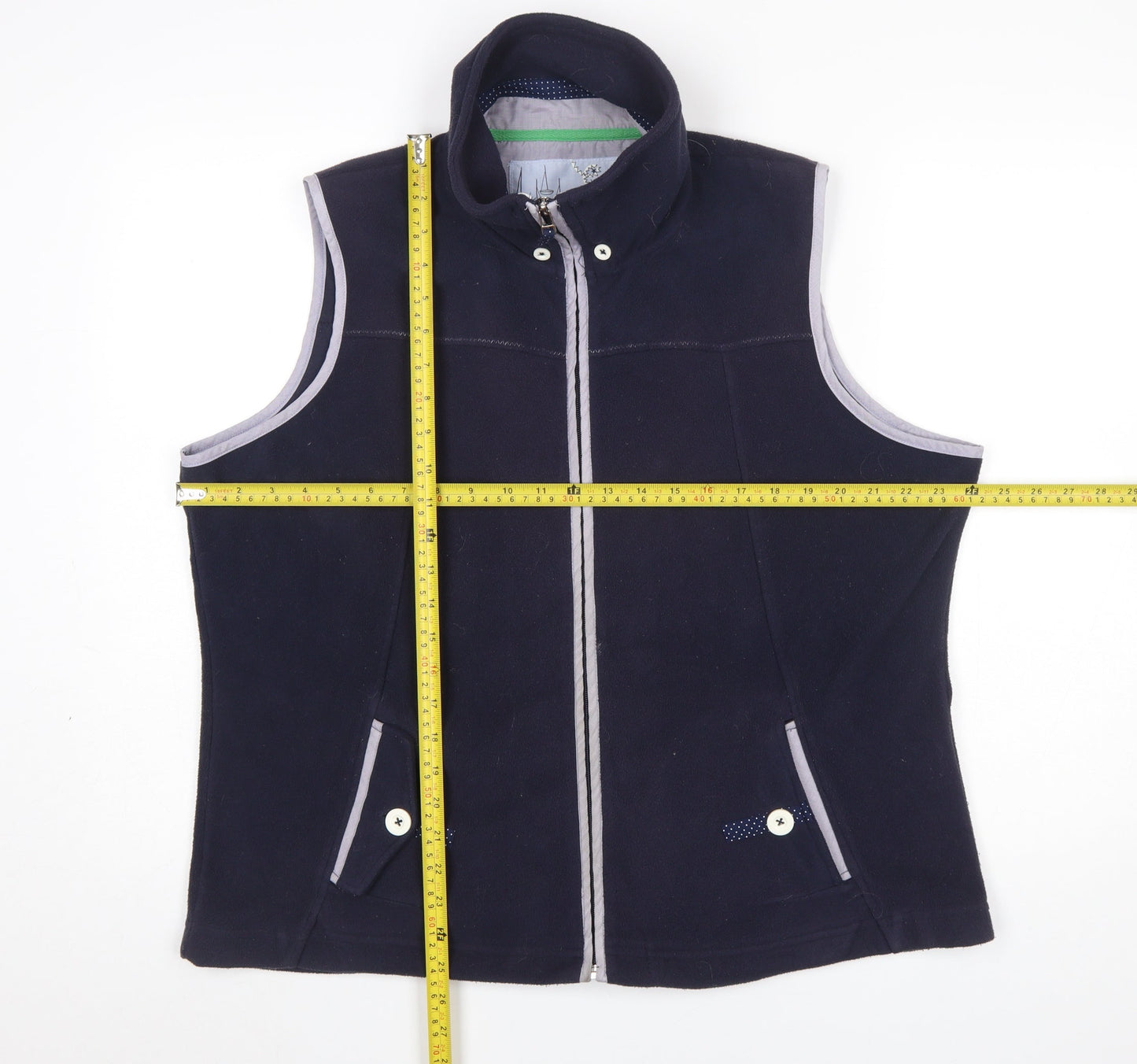 Tands Women's Navy Blue Fleece Bodywarmer Waistcoat Size 14