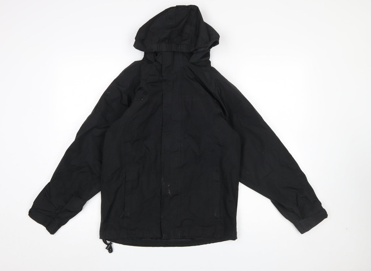 Trespass Boys Black Waterproof Hooded Parka Jacket 11-12 Years