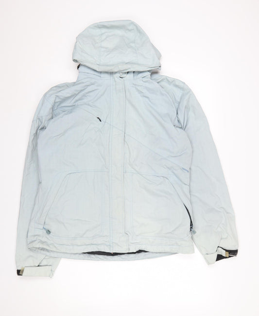 Ripzone Womens Blue Ski Jacket L Hooded Waterproof Coat