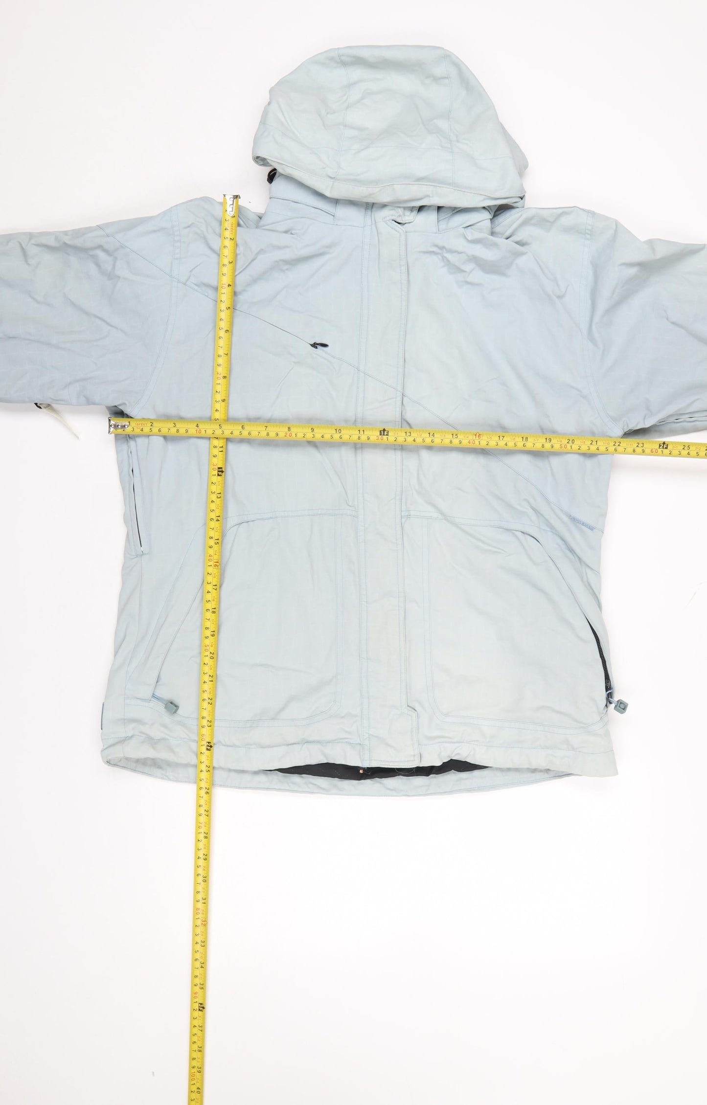 Ripzone Womens Blue Ski Jacket L Hooded Waterproof Coat