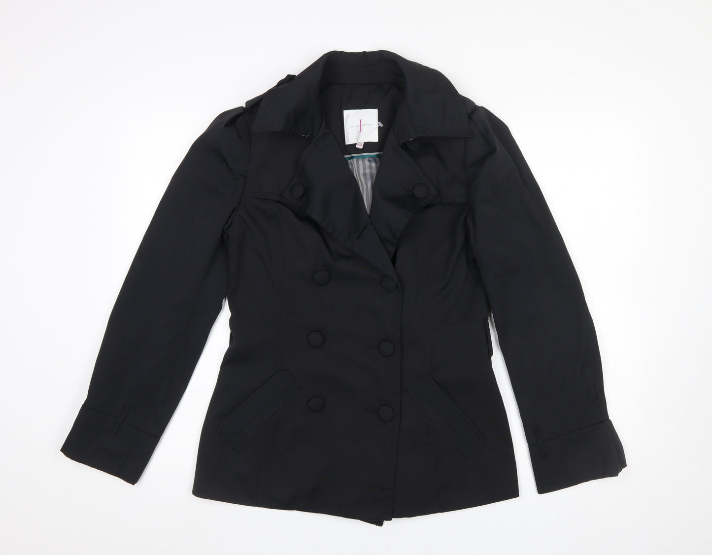 Jasper Conran Women's Black Pea Coat Style Jacket Size 10