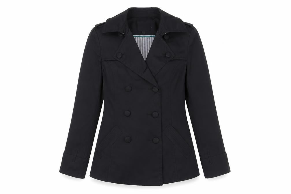 Jasper Conran Women's Black Pea Coat Style Jacket Size 10