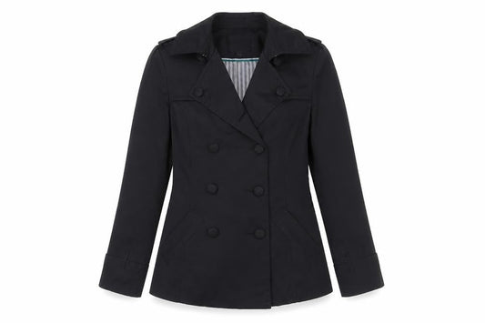 Jasper Conran Women's Black Pea Coat Style Jacket Size 10