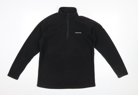 Craghoppers Womens Black Fleece 1/2 Zip Pullover Sweatshirt UK 12