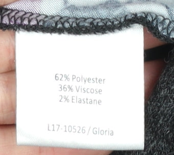 Lakeland Women Dark Grey Longline Open Cardigan L Soft Knit