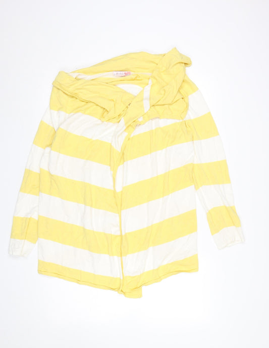 Michele Hope Women’s Yellow White Striped Cardigan Size 14