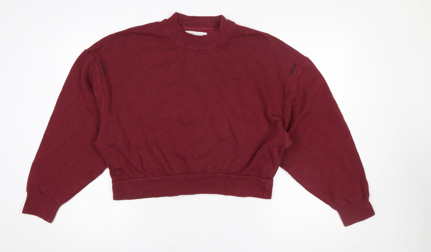 Kooples X Sport Women's Red Relaxed Fit Cotton Sweatshirt Size 2