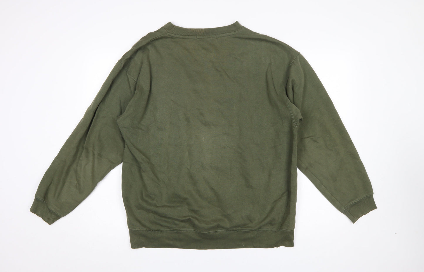 Cotton Traders Men’s Green Crew Neck Pullover Sweatshirt Size M