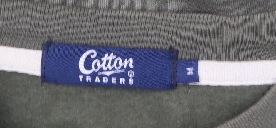 Cotton Traders Men’s Green Crew Neck Pullover Sweatshirt Size M