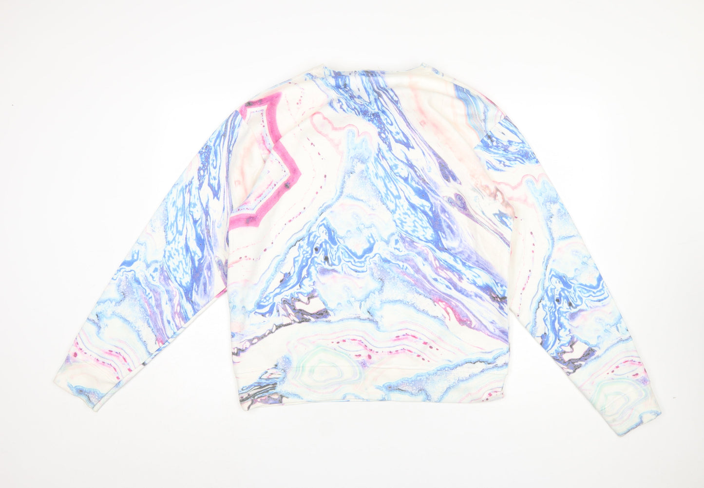 River Island Womens Multicoloured Marble Print Sweatshirt Size 12