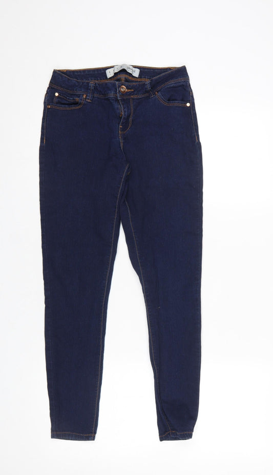 Denim Co Womens Blue Skinny Jeans Size 8 Slim Fit Mid Rise