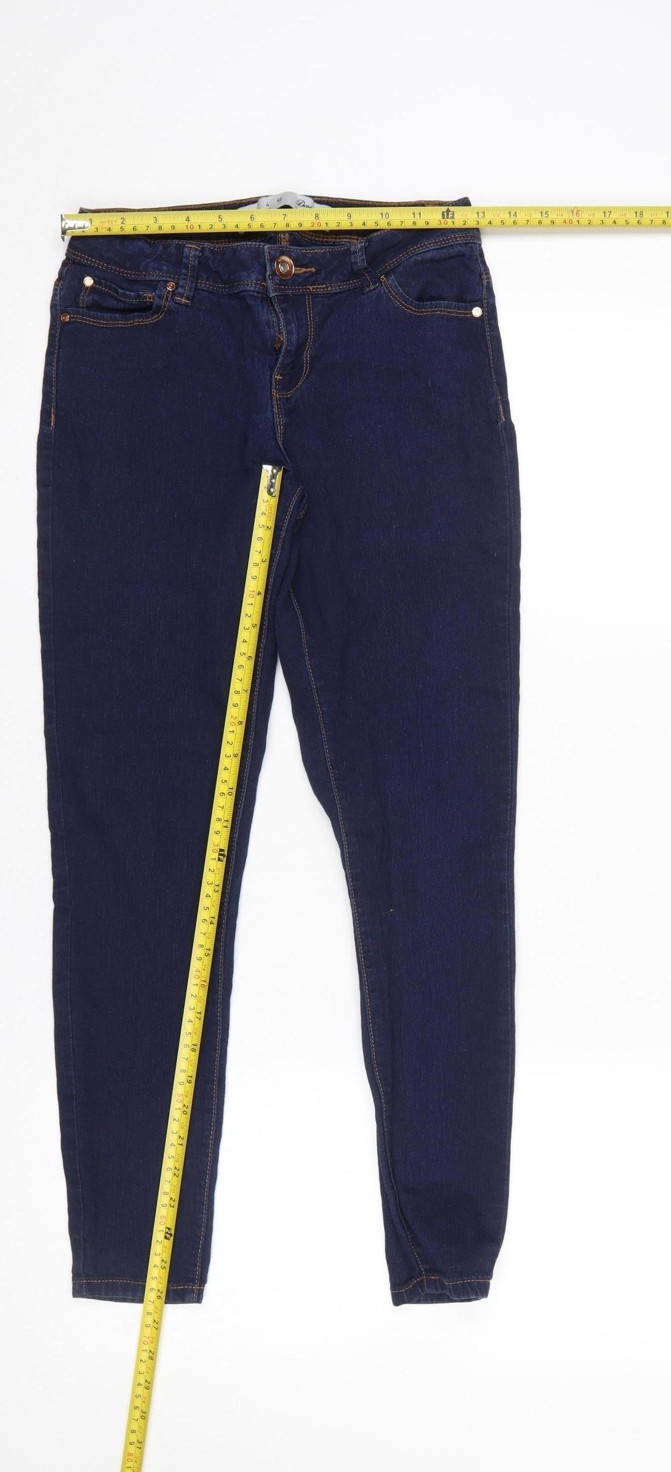 Denim Co Womens Blue Skinny Jeans Size 8 Slim Fit Mid Rise