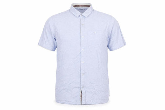 Kangol Men's Blue XL Button-Up Short Sleeve Casual Shirt
