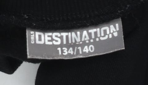 Destination Girls Black Freedom Butterfly Graphic Long Sleeve Pullover 9-10 Years