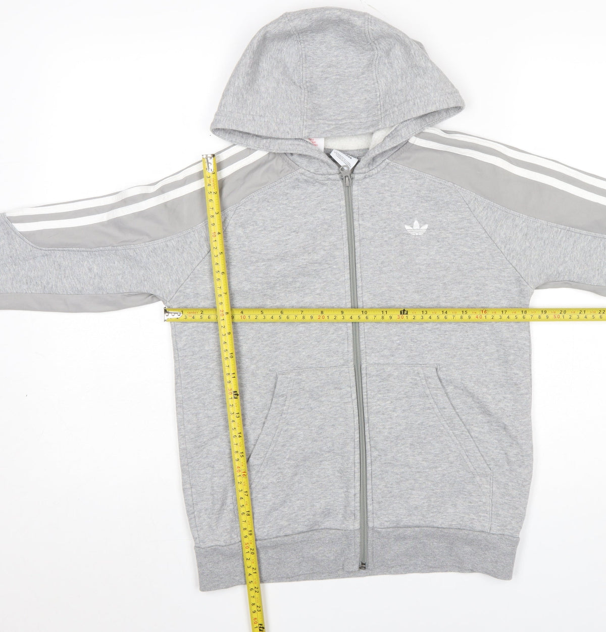 Adidas Girls Grey Full Zip Hoodie 12-13 Years Sports Fleece Jacket