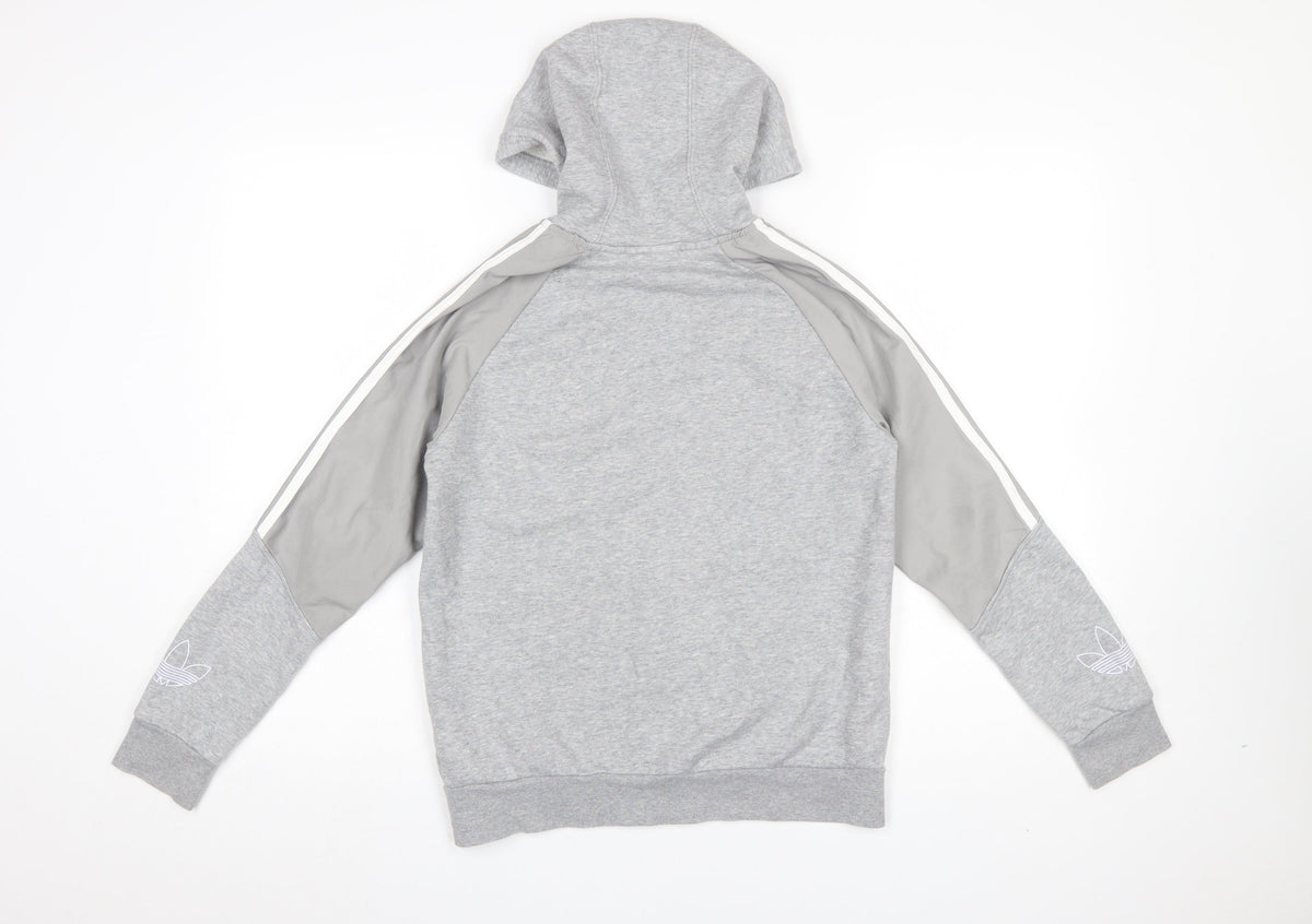 Adidas Girls Grey Full Zip Hoodie 12-13 Years Sports Fleece Jacket
