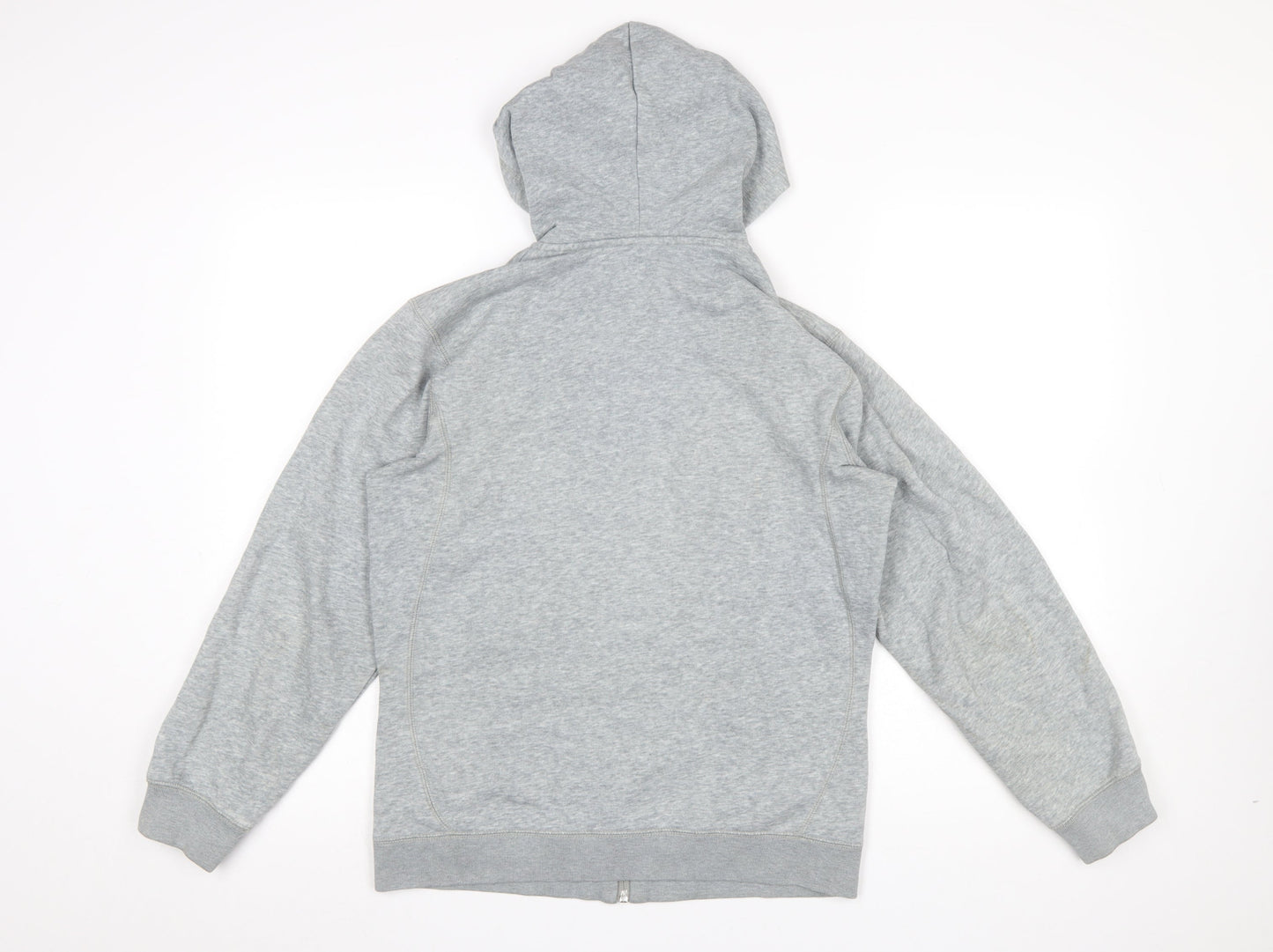 Nike Boys Grey Full Zip Hoodie L 12-13 Years Cotton Blend Sportswear