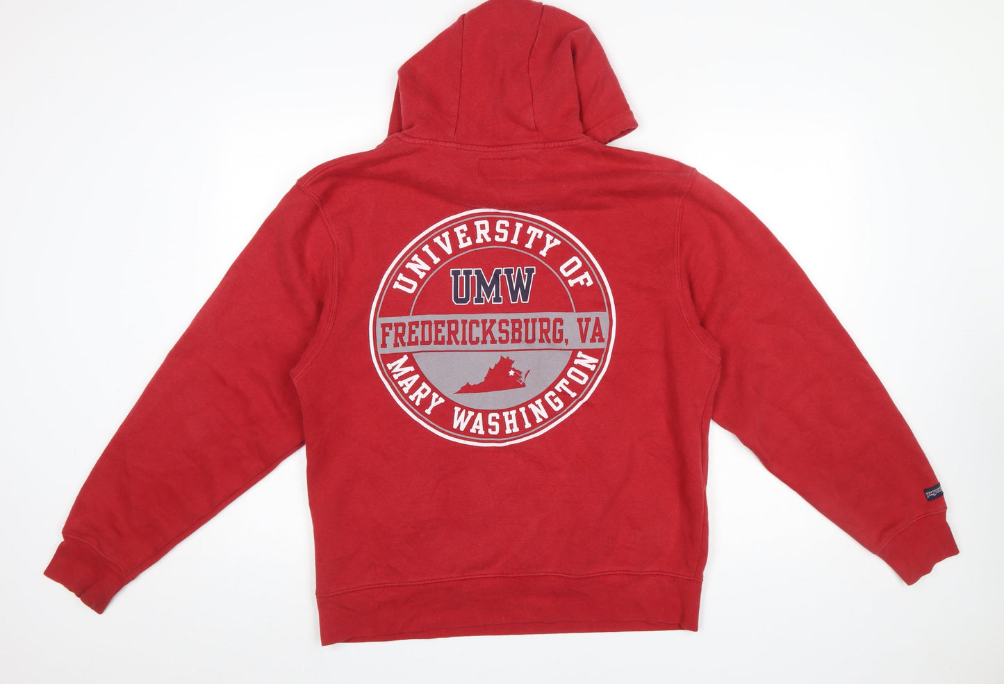 Jansport Red Mary Washington Eagles Hoodie Womens M Cotton Blend