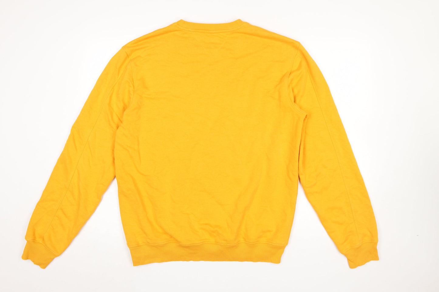 Guess Men's Yellow Slim Fit Logo Sweatshirt L