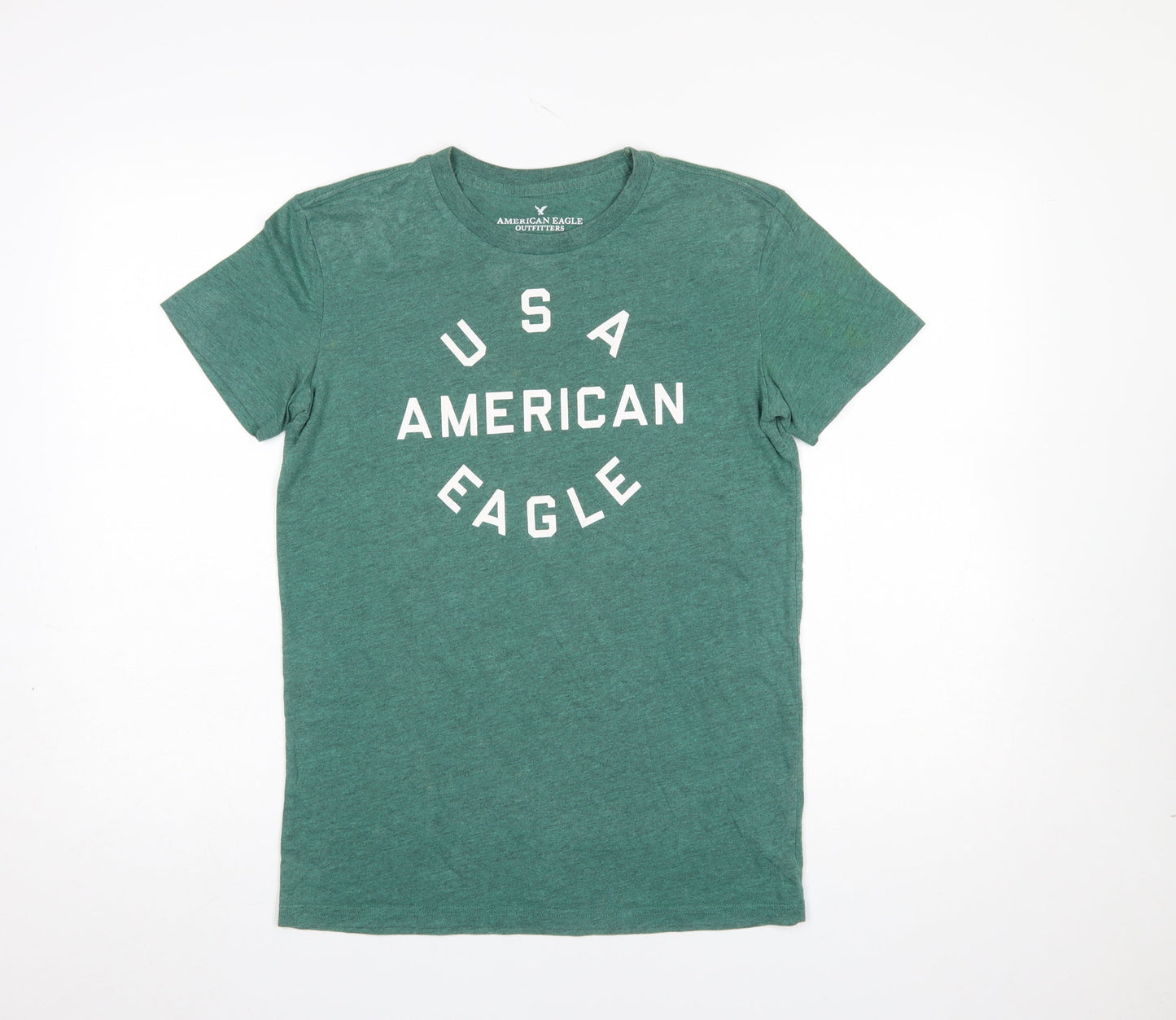 American Eagle Outfitters Men's Green USA Graphic T-Shirt XS